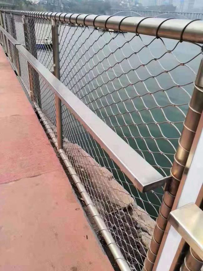 Animal Enclosures Stainless Steel Rope Mesh Netting Security Platform Fence