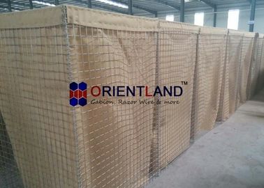 High Strength Hesco Defensive Barrier Wall Olive Green Color Labor Saving Design