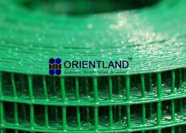 High Strength Ss Weld Mesh / Green Vinyl Coated Wire Fencing 1/2 Inch By 1/2 Inch