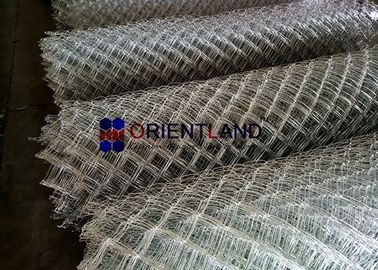 Galvanized Steel Chain Link Fence Fabric , Diamond Mesh Roll 3.0mm Diameter