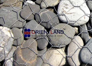 Hexagonal Gabion Rock Wall Cages / Retaining Wall Gabion Baskets ISO Approval