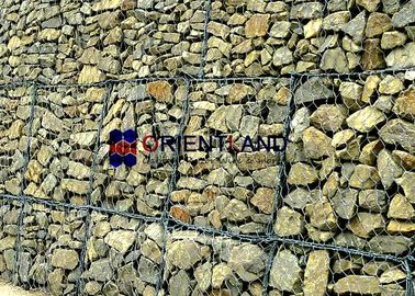 Flexible Tough Woven Mesh Gabion Wall Baskets For River And Canal Training Works