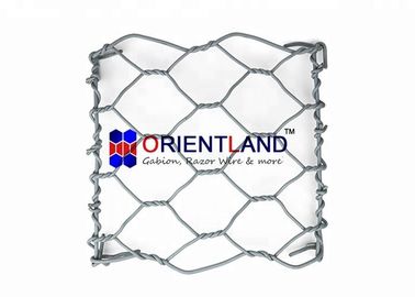 PVC Coated Grey Color Woven Mesh Gabions Box Civil Engineering Applications