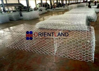Embankment Stability Gabion Wire Baskets , Channel Linings Gabion Rock Cages