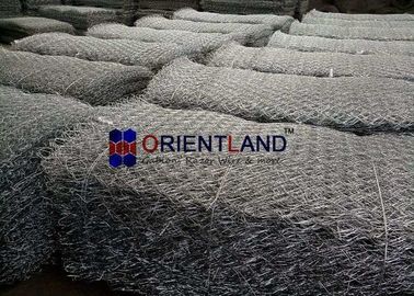 Earth Retaining Wall Gabions Galvanized Hexagonal Wire Mesh