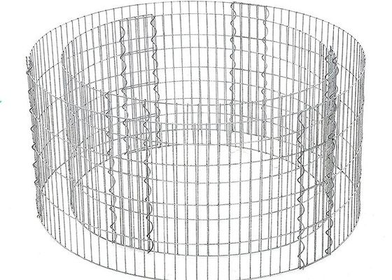 90cm Diameter 40cm High Gabion Garden Bed , Round Welded Gabion Baskets