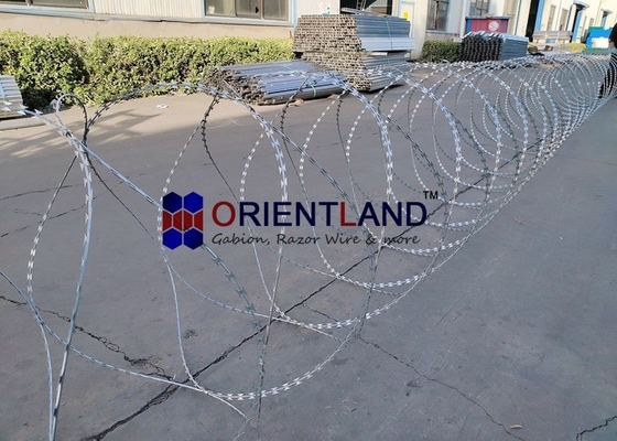 Bto-11 Bto-22 Galvanized Razor Barbed Wire 960mm Diameter Militaty