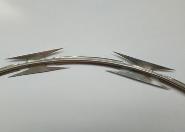 Single Coil Razor Wire / Jail Wire Fence 54-56 Loops Quick To Install
