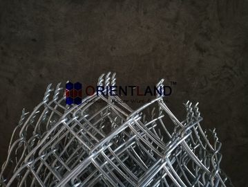 Galvanized Steel Chain Link Fence Fabric , Diamond Mesh Roll 3.0mm Diameter