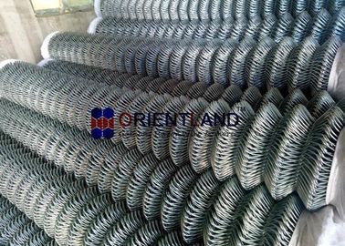 Galvanized Steel Chain Link Fence Fabric , Diamond Mesh Roll 3.0mm Diameter