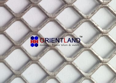 Flattened Expanded Steel Mesh , Expanded Metal Diamond Mesh Rolls And Panels