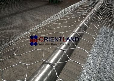 Woven Mesh Wire Gabion Basket Retaining Wall , Gabion Rock Wall Free Sample