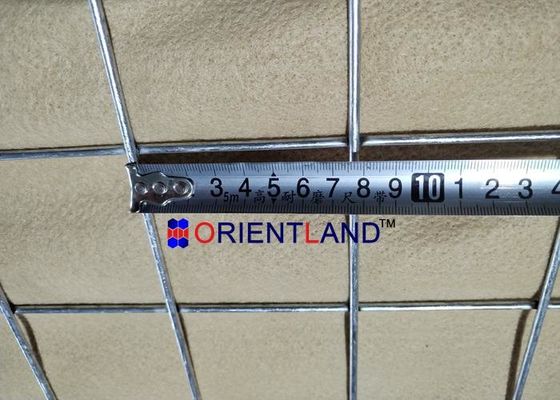 Galvanized Wire Mesh Defence Barrier Blast Wall Hole Size 3''X3'' 4mm Dia